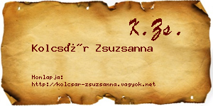 Kolcsár Zsuzsanna névjegykártya